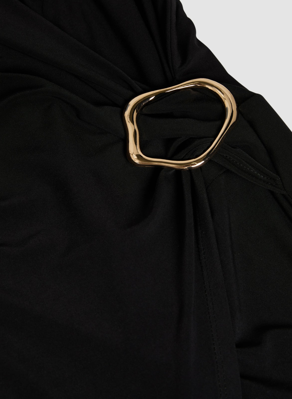 Women Brooch Embellished Wrap-Over Jumpsuit Black | Melanie Lyne