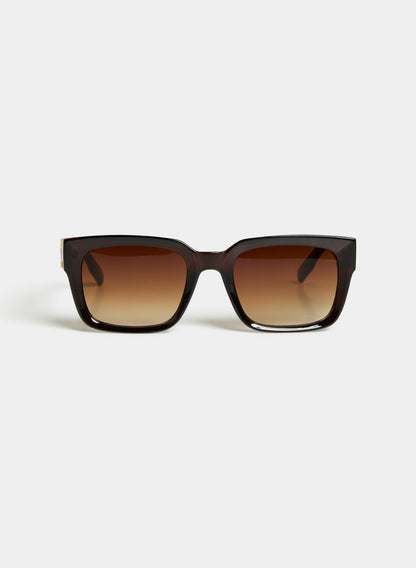 Women Square Plastic Sunglasses Sienna Brown | Melanie Lyne