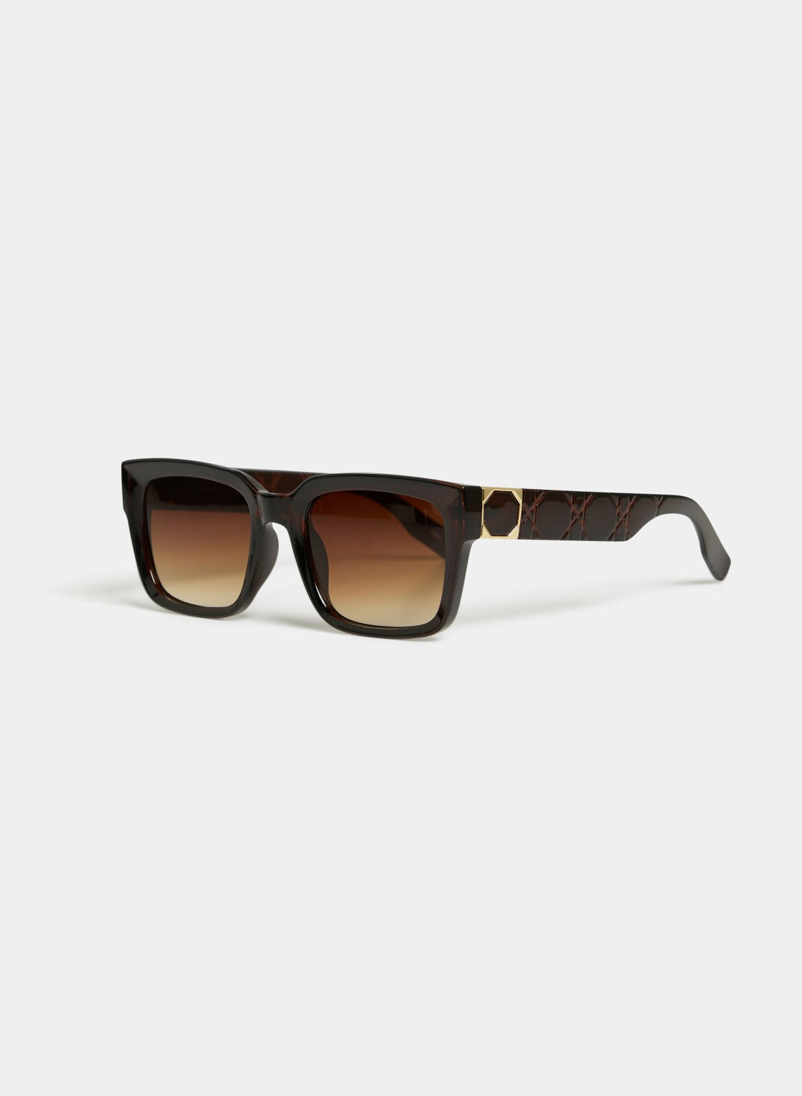 Women Square Plastic Sunglasses Sienna Brown | Melanie Lyne