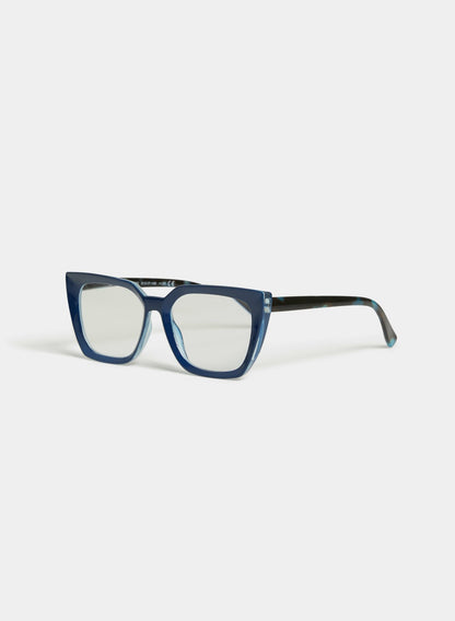 Women Square Reading Glasses Marine | Melanie Lyne