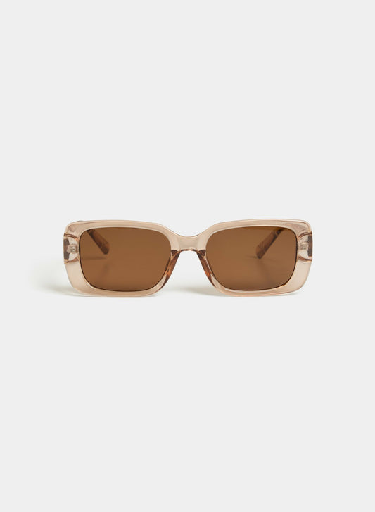 Women Rectangle Plastic Sunglasses Sienna Brown | Melanie Lyne