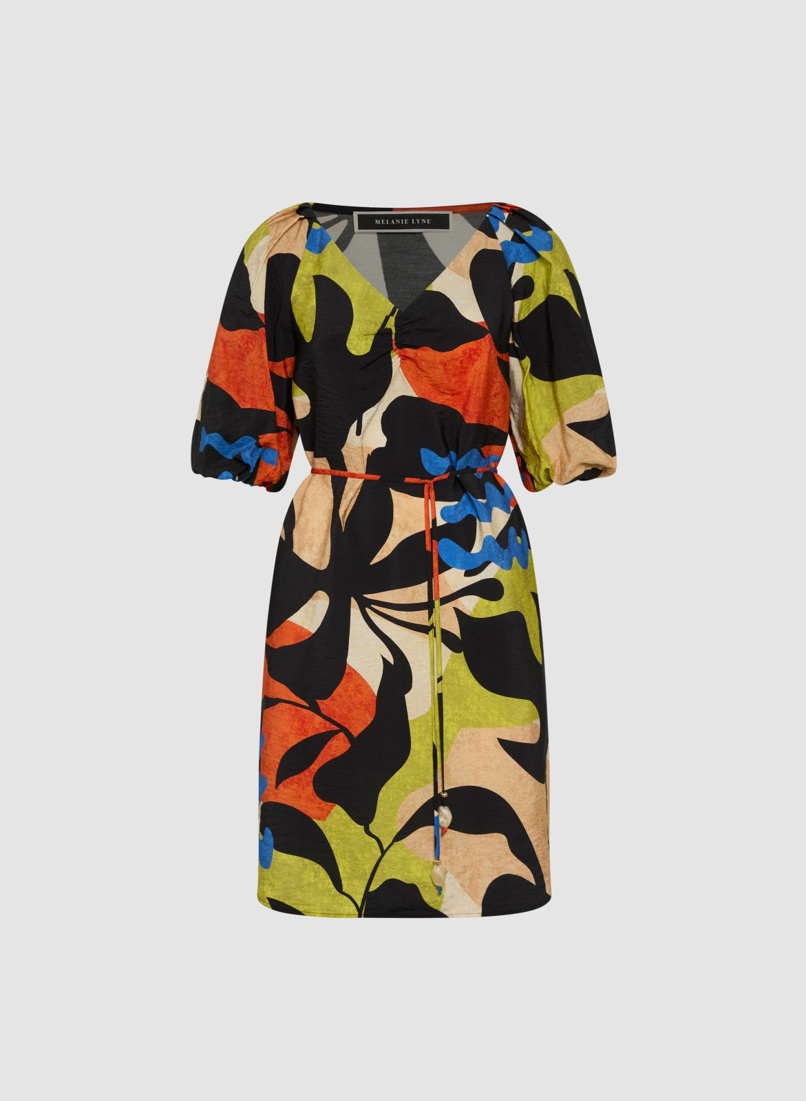Women Abstract Leaf Dress Multicolour | Melanie Lyne