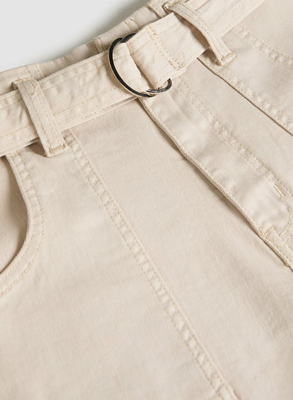 Women Belted Denim Shorts Panna | Melanie Lyne