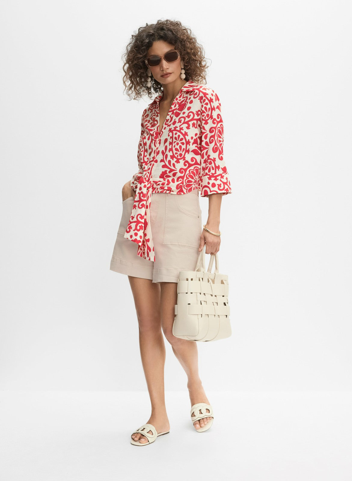 Women Belted Denim Shorts Panna | Melanie Lyne