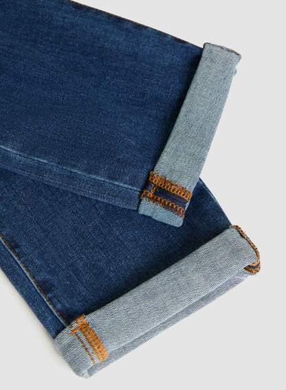 Women Rolled Cuff Jeans Medium Blue | Melanie Lyne