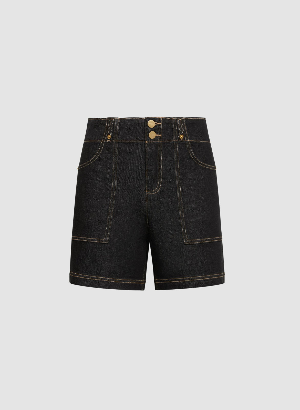 Women Double-Button Jean Shorts Rinse Tint | Melanie Lyne
