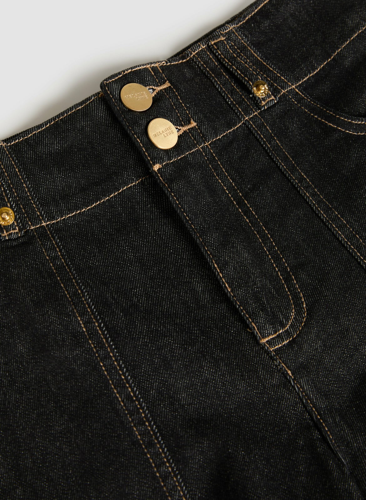 Women Double-Button Jean Shorts Rinse Tint | Melanie Lyne