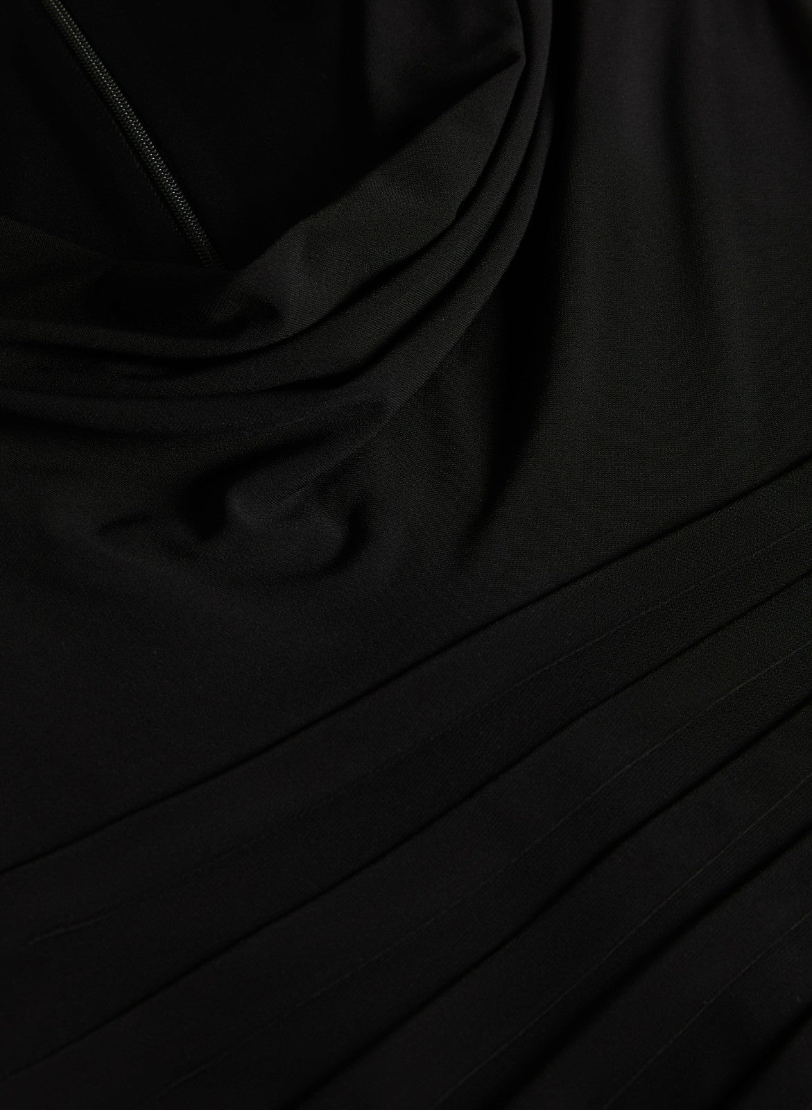 Women Adrianna Papell - Fitted Cowl Neck Dress Black | Melanie Lyne