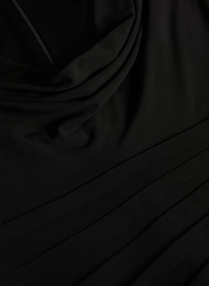 Women Adrianna Papell - Fitted Cowl Neck Dress Black | Melanie Lyne