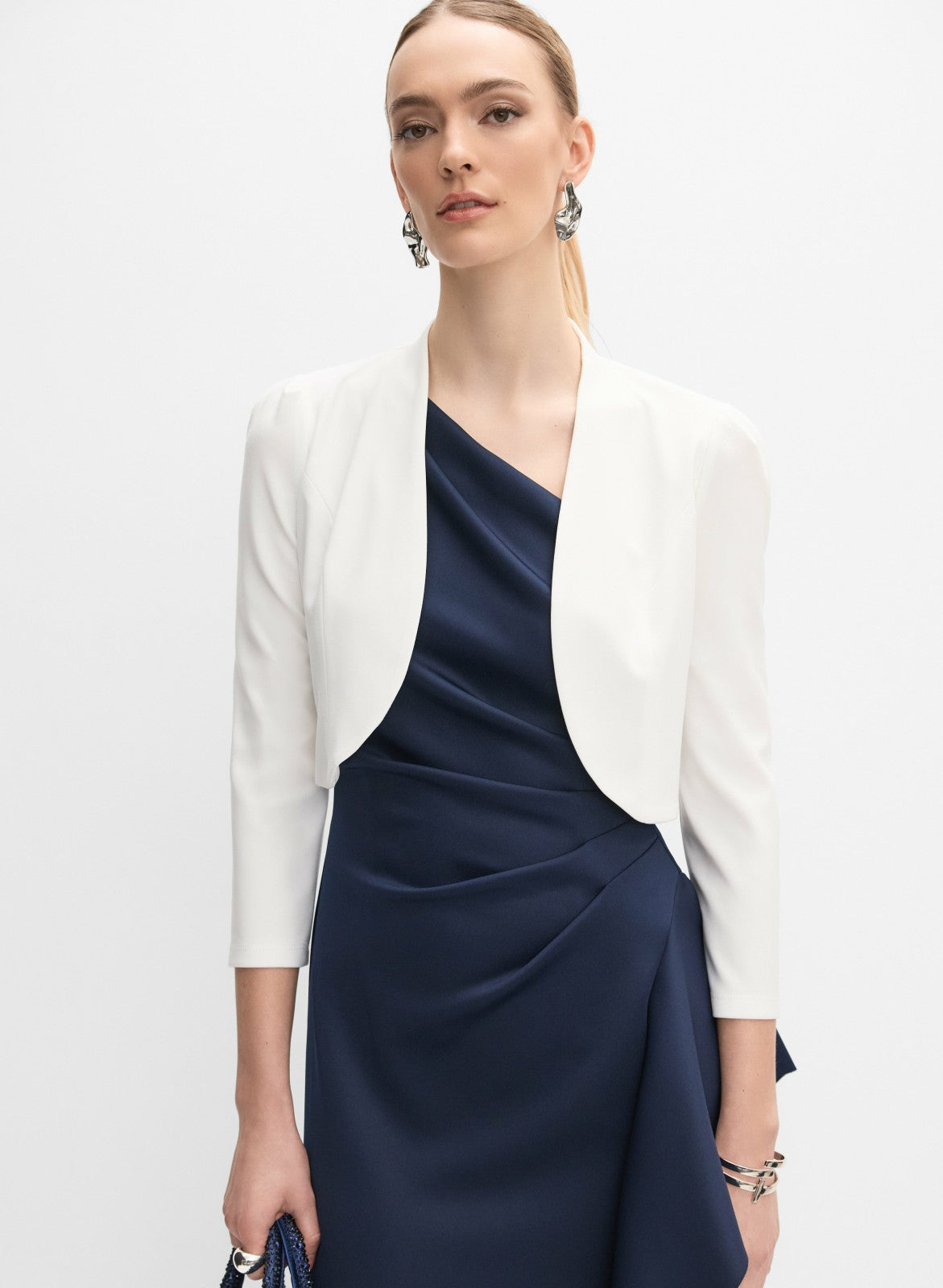Women Puff Shoulder Bolero Ivory | Melanie Lyne