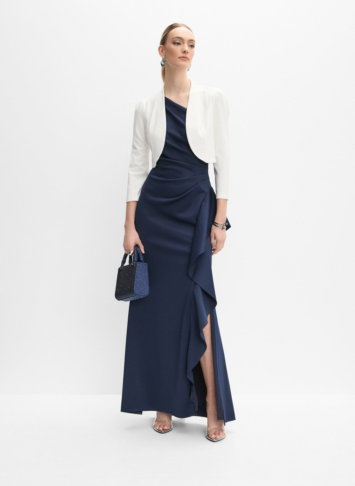 Women Puff Shoulder Bolero Ivory | Melanie Lyne