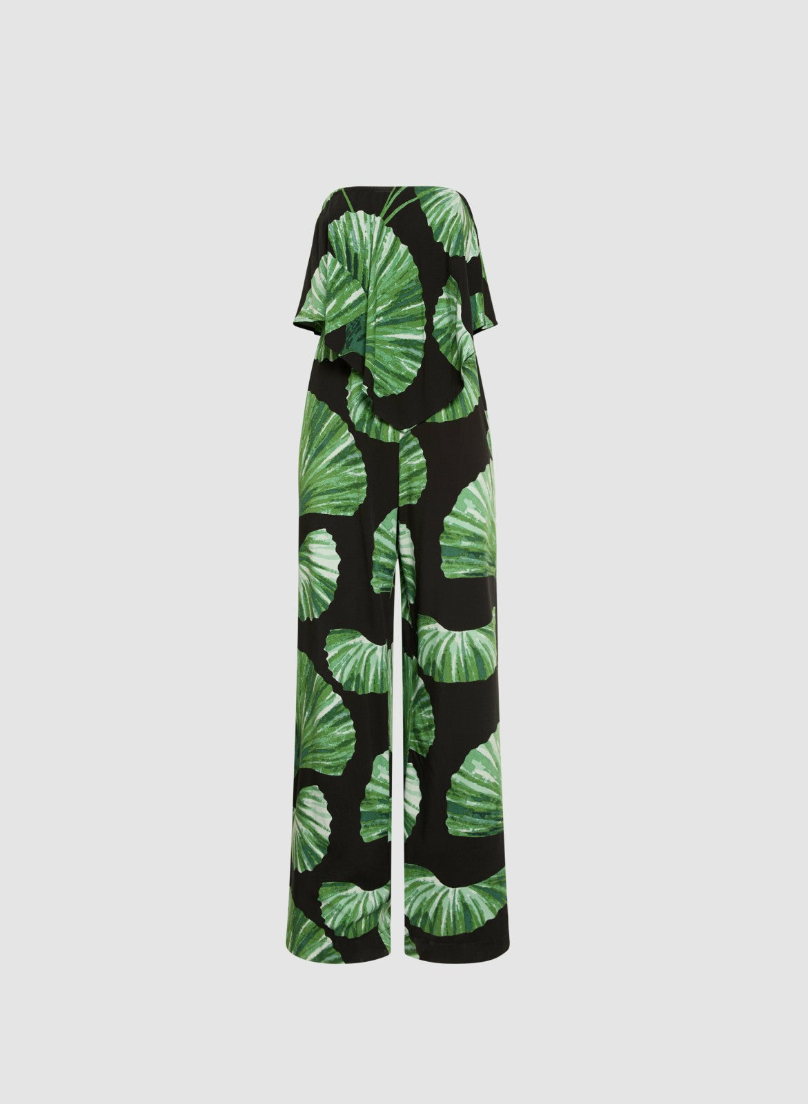 Women Palm Print Jumpsuit Green Pattern | Melanie Lyne