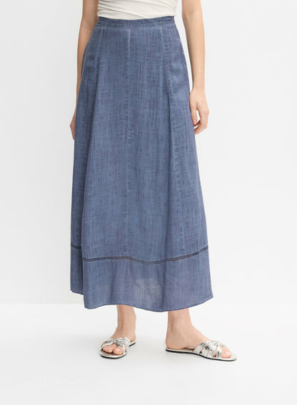 Women Garment-Dye Skirt Medium Blue | Melanie Lyne