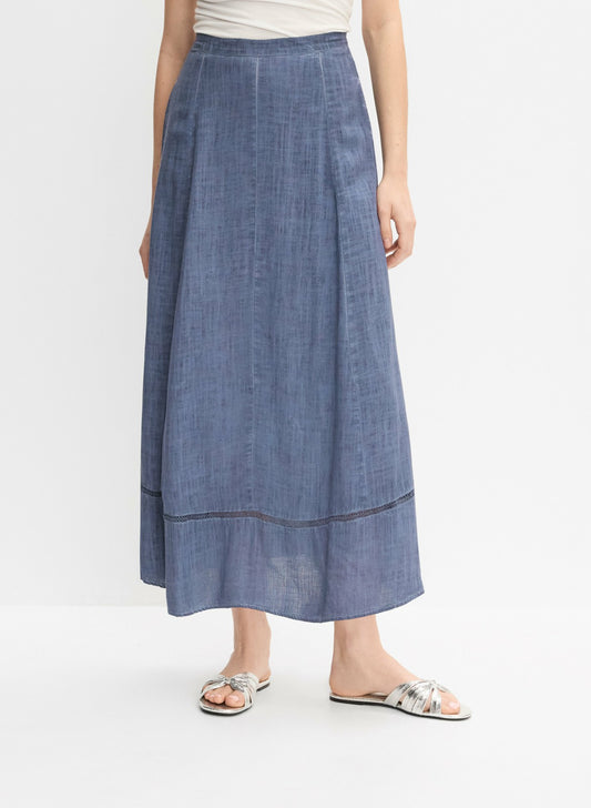 Women Garment-Dye Skirt Medium Blue | Melanie Lyne