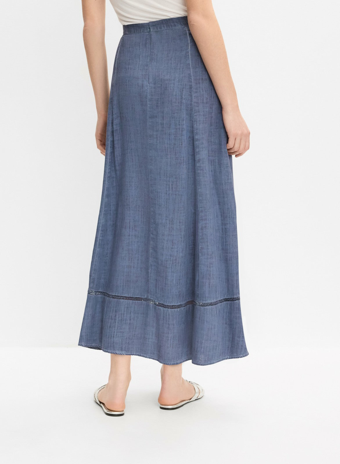 Women Garment-Dye Skirt Medium Blue | Melanie Lyne
