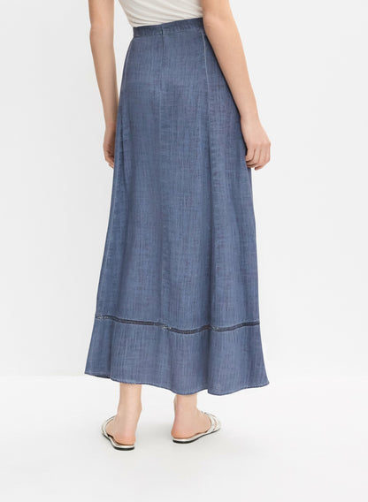 Women Garment-Dye Skirt Medium Blue | Melanie Lyne