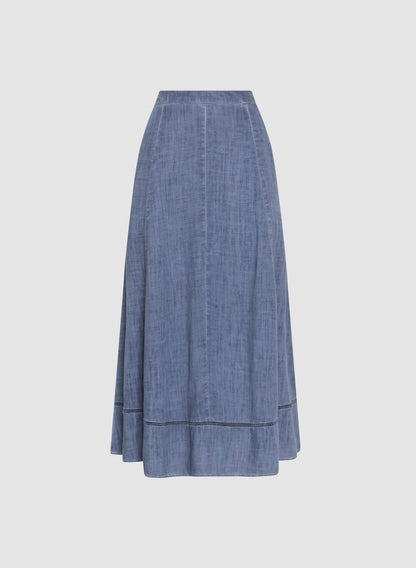 Women Garment-Dye Skirt Medium Blue | Melanie Lyne