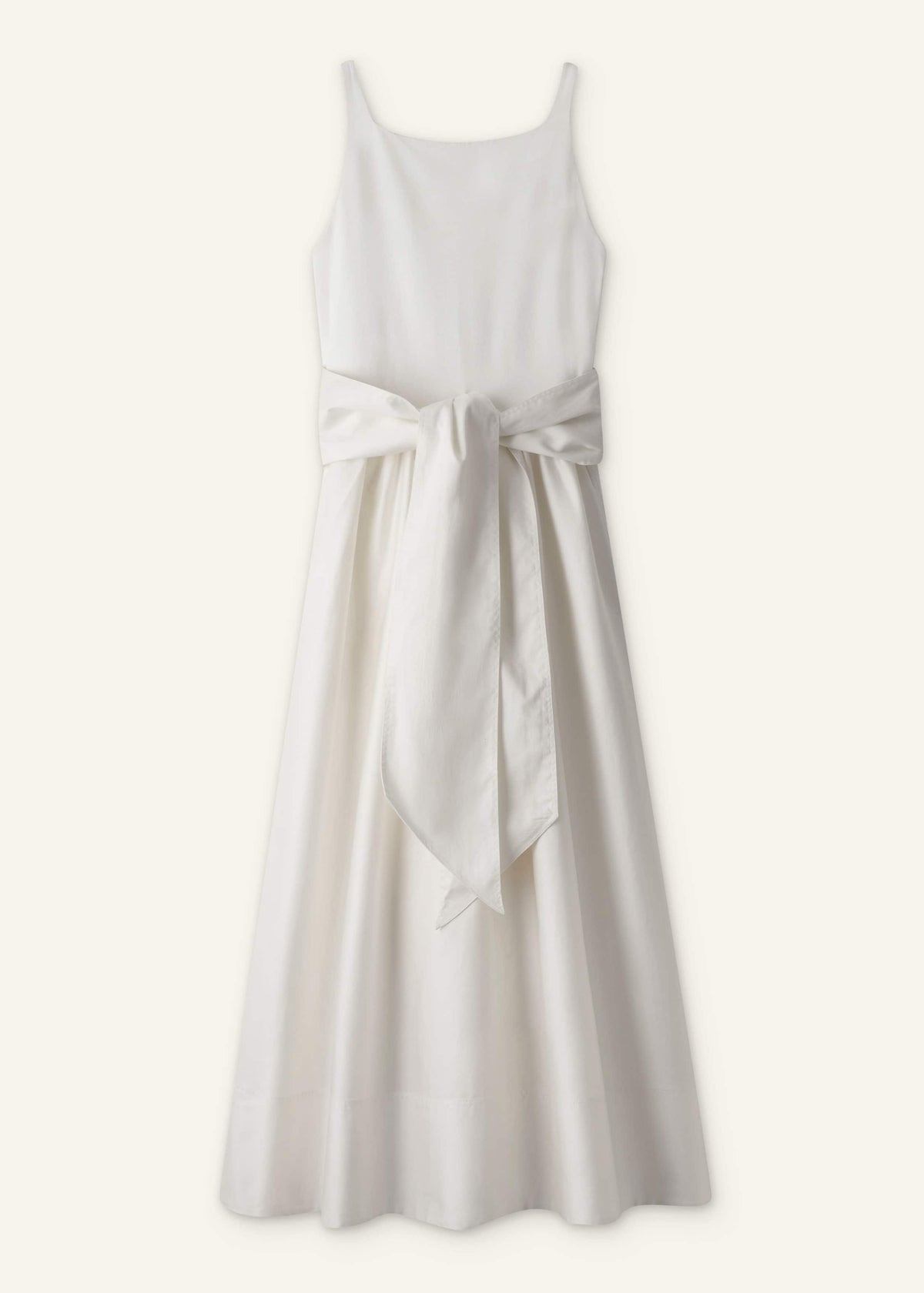 ME+EM Cream Fit + Flare Maxi Dress