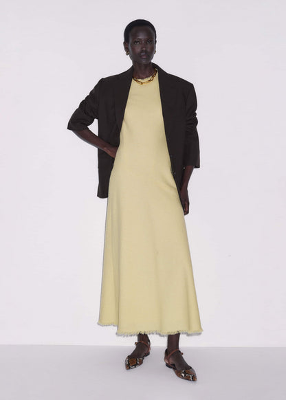 ME+EM Yellow Bias Cut Maxi Dress