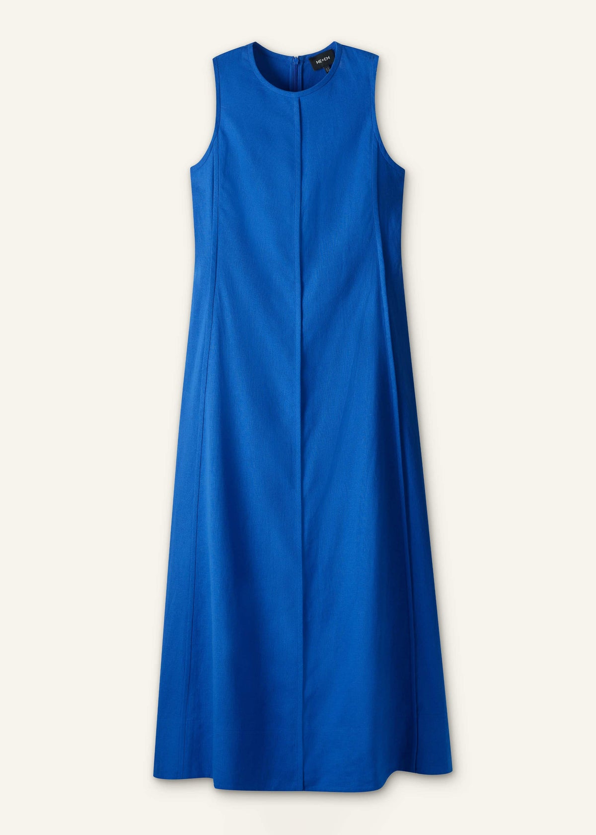 ME+EM Blue Crease-Less Linen Effortless Maxi Dress