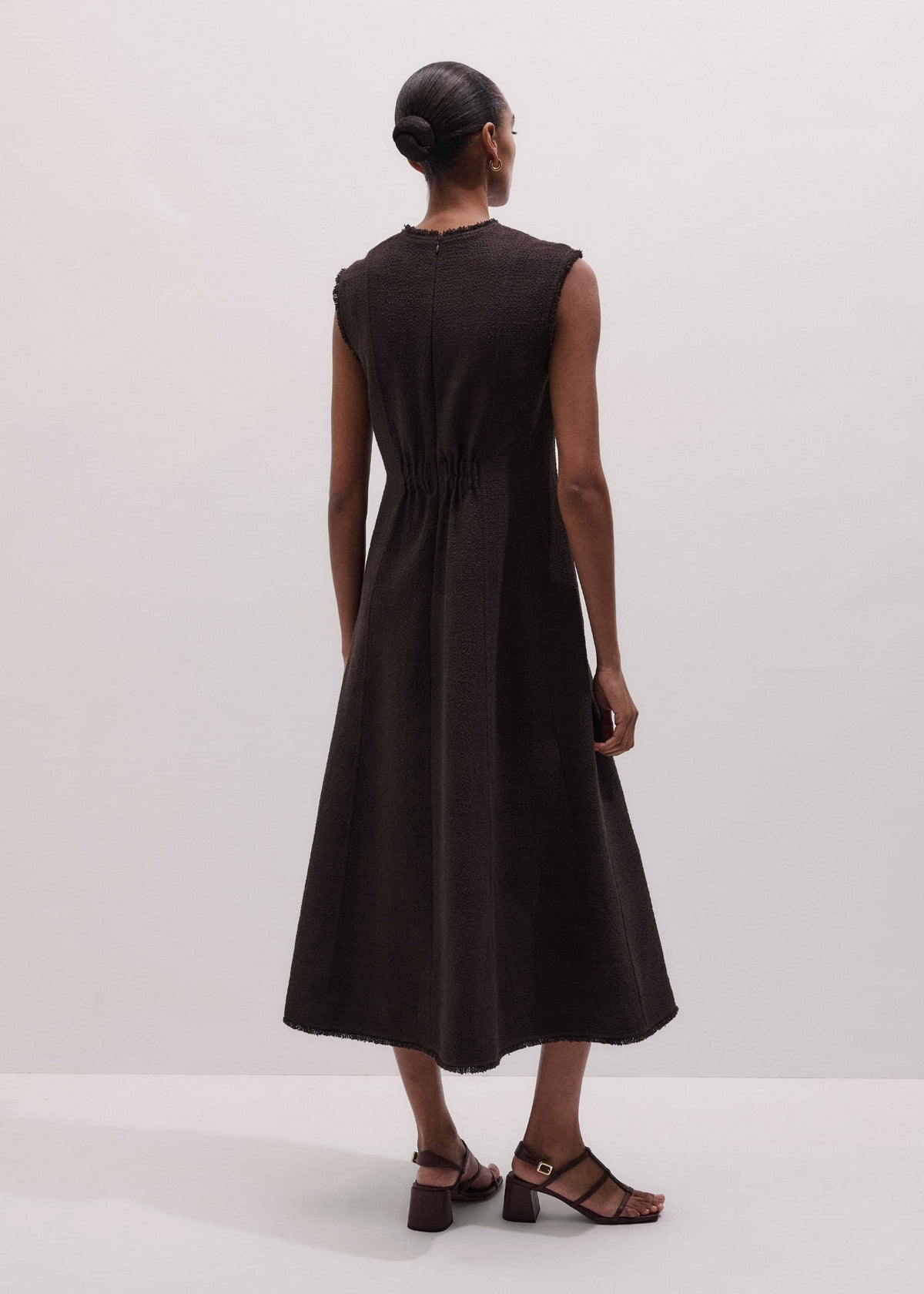 ME+EM Brown Desk-To-Dinner Fit And Flare Maxi Dress