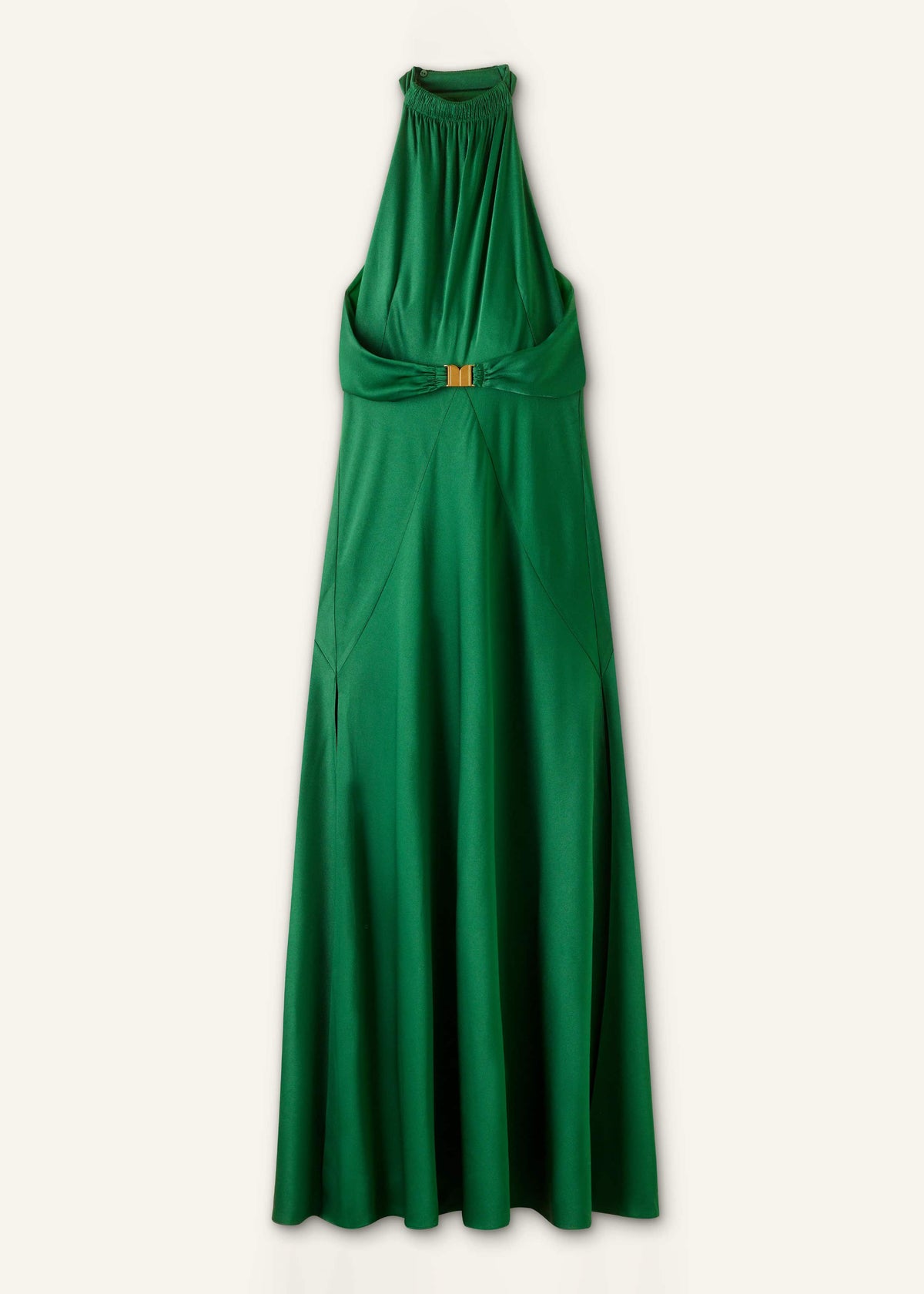 ME+EM Green Beautifully Draped Full-Length Dress