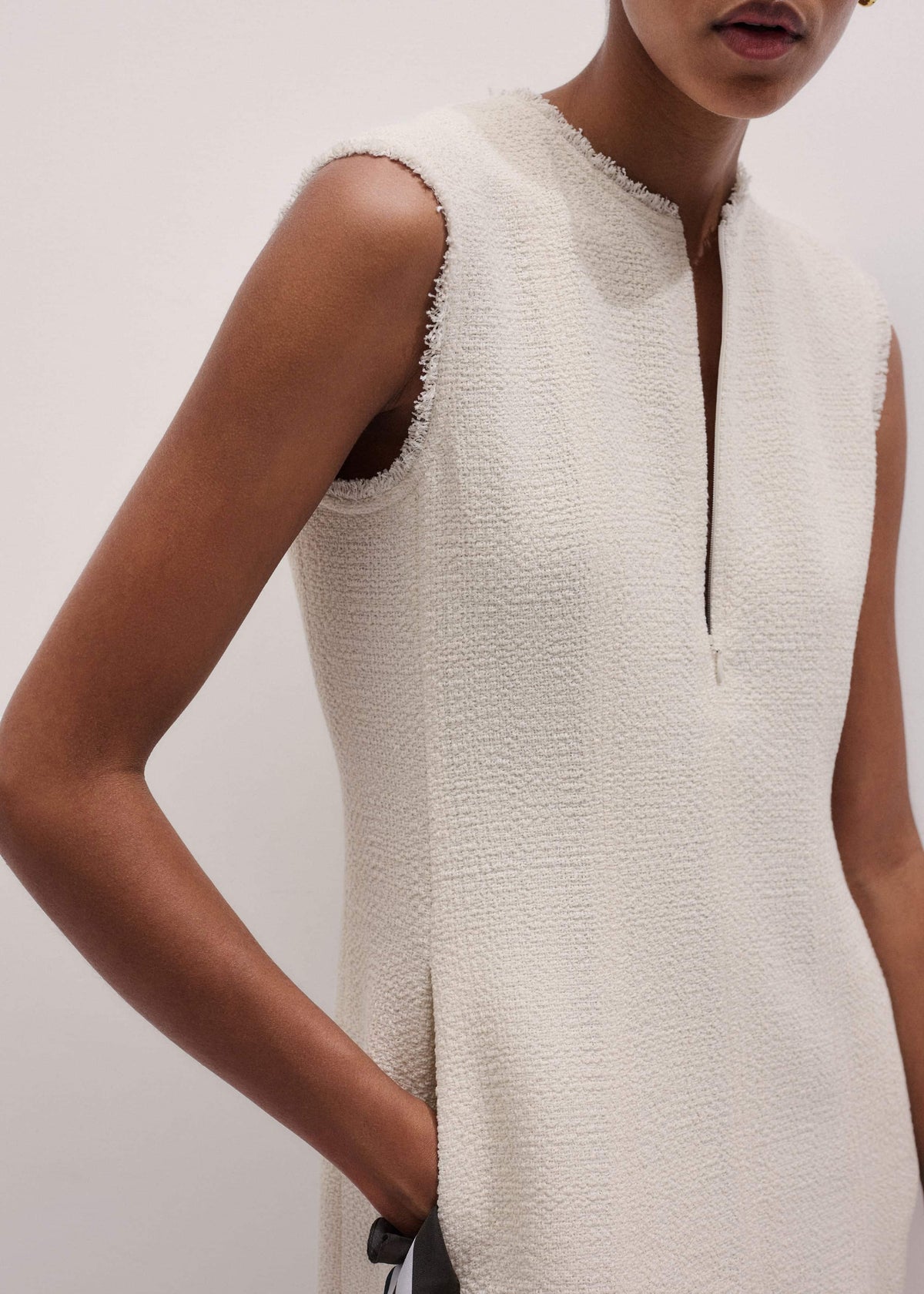 ME+EM Cream Desk-To-Dinner Fit And Flare Maxi Dress