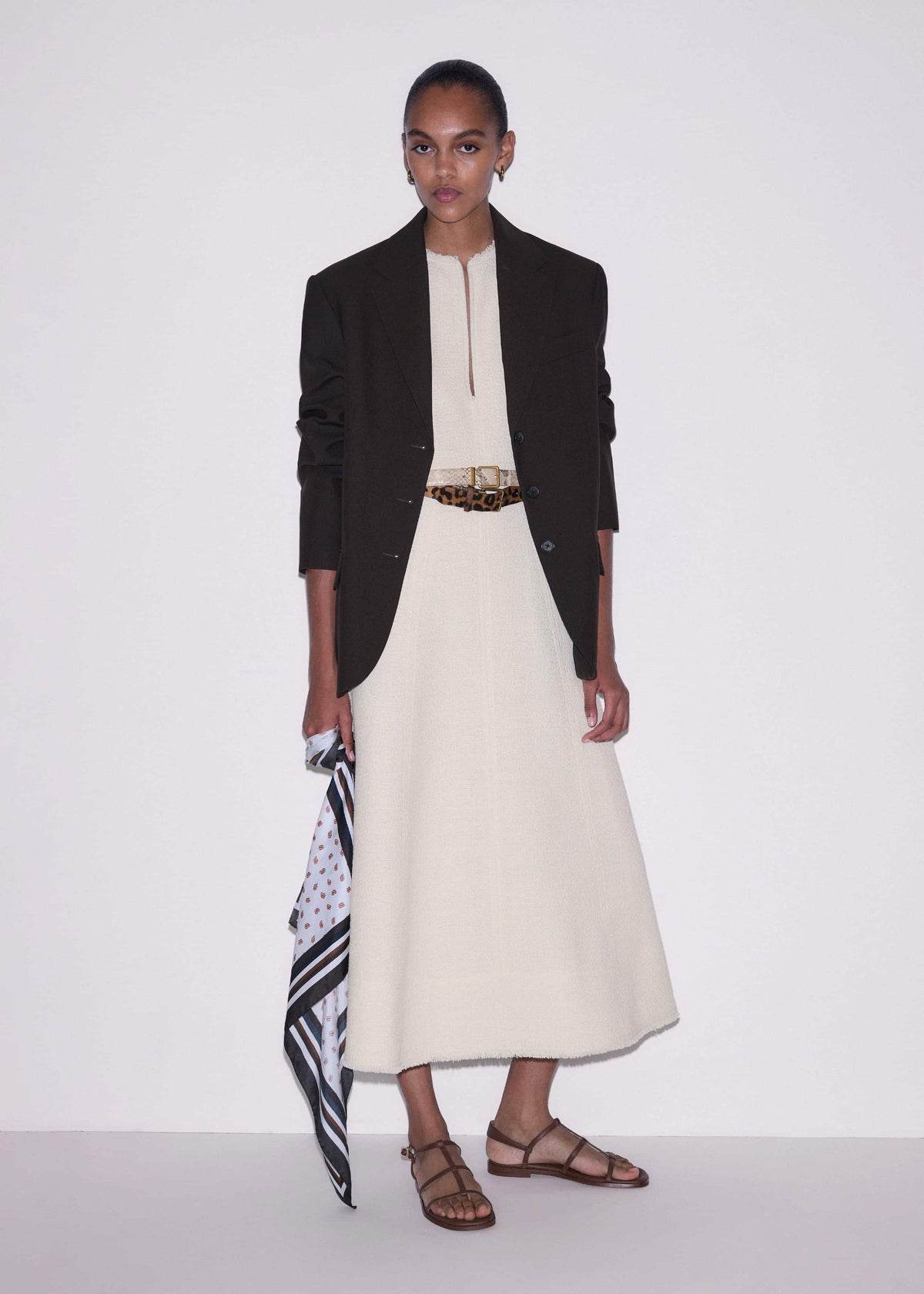 ME+EM Cream Desk-To-Dinner Fit And Flare Maxi Dress