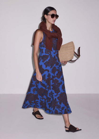 ME+EM Blue Maxi Swing Dress