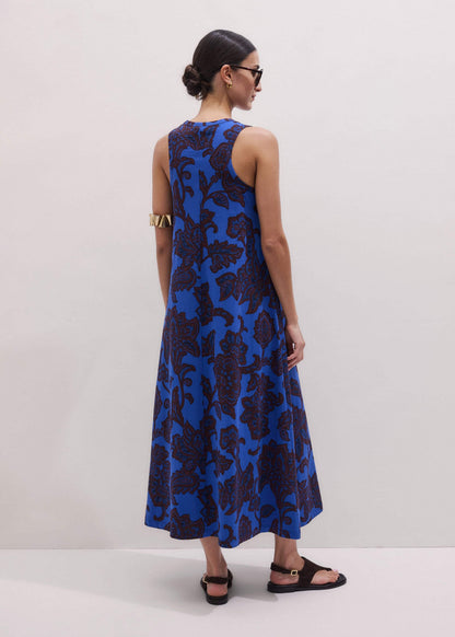ME+EM Blue Maxi Swing Dress