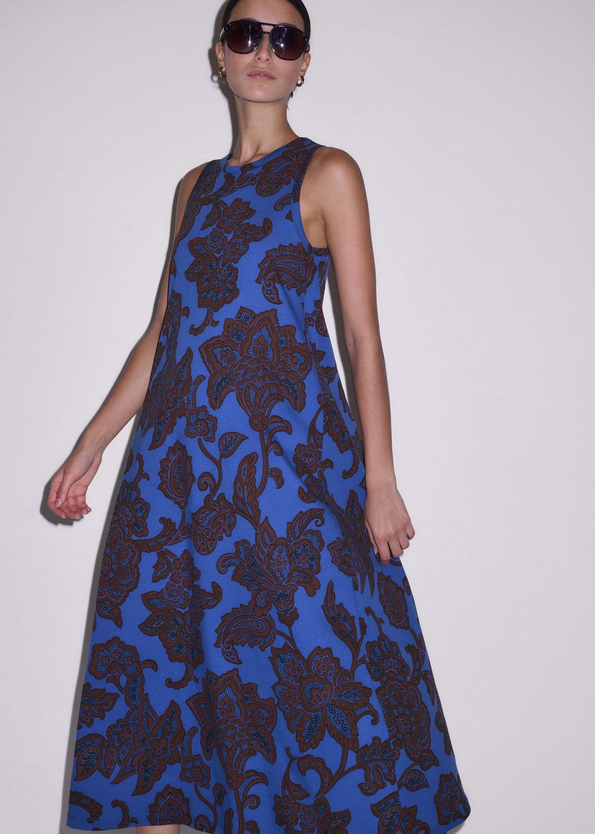 ME+EM Blue Maxi Swing Dress