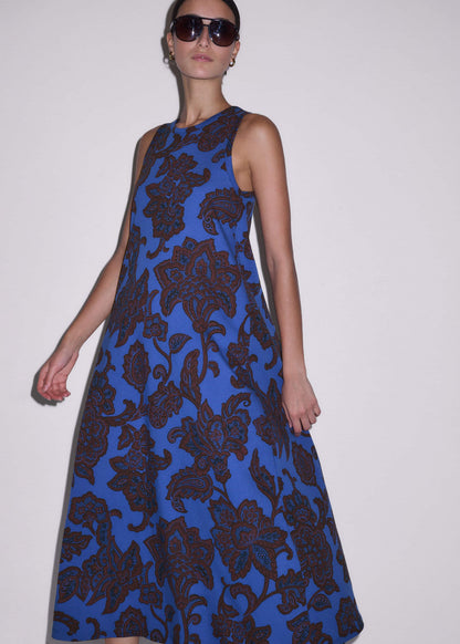 ME+EM Blue Maxi Swing Dress