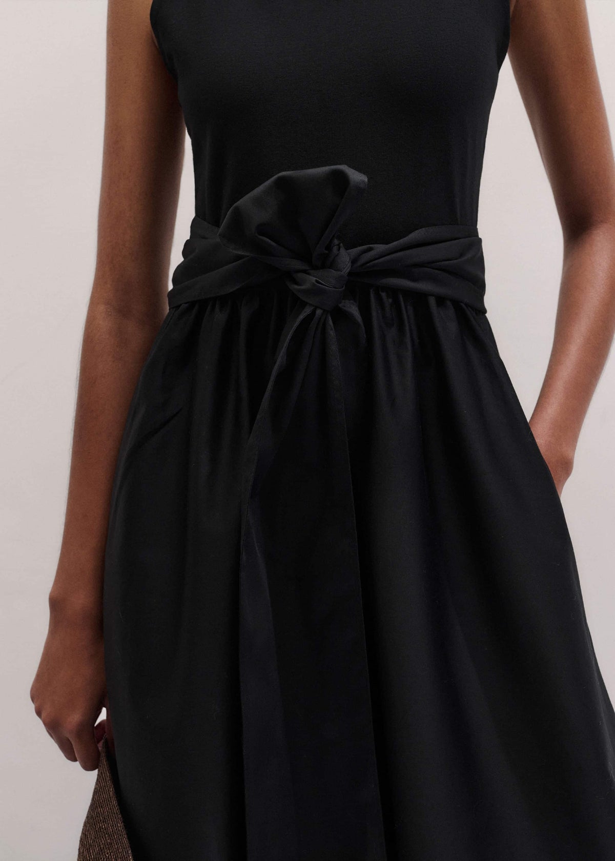 ME+EM Black Fit + Flare Maxi Dress