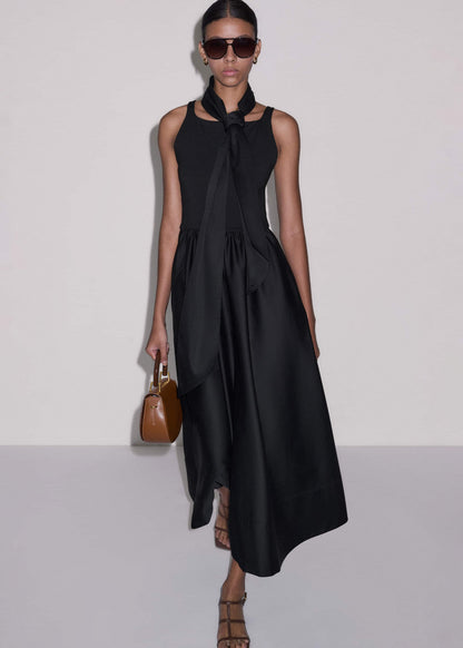 ME+EM Black Fit + Flare Maxi Dress