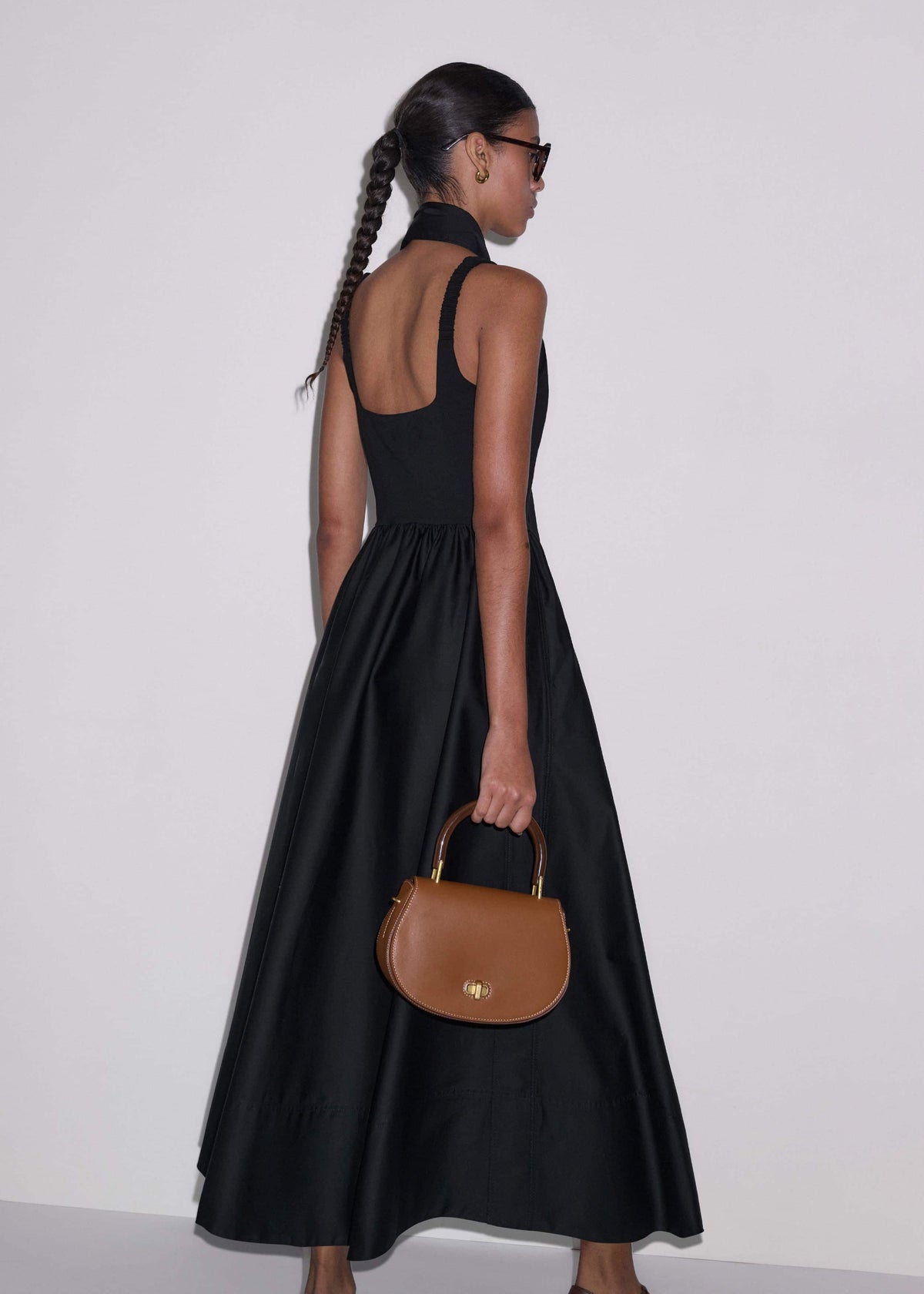ME+EM Black Fit + Flare Maxi Dress