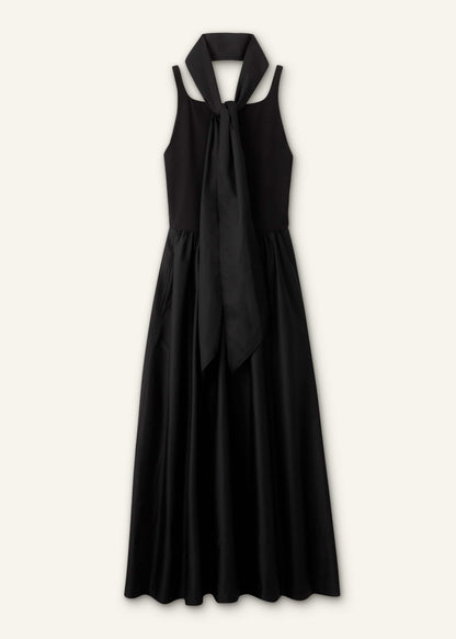 ME+EM Black Fit + Flare Maxi Dress