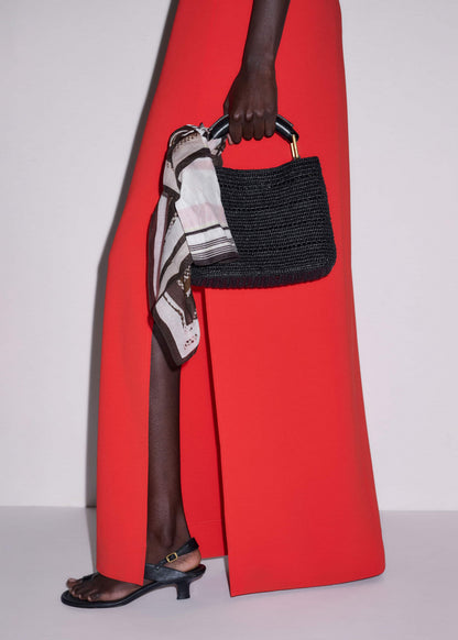 ME+EM Red Draped Full Length Dress