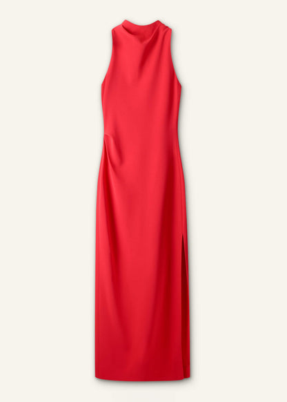 ME+EM Red Draped Full Length Dress