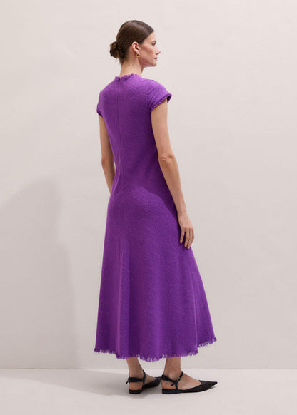 ME+EM Purple Bias Cut AM-PM Maxi Dress