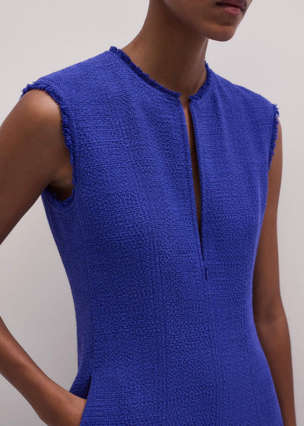 ME+EM Blue Desk-To-Dinner Fit And Flare Maxi Dress