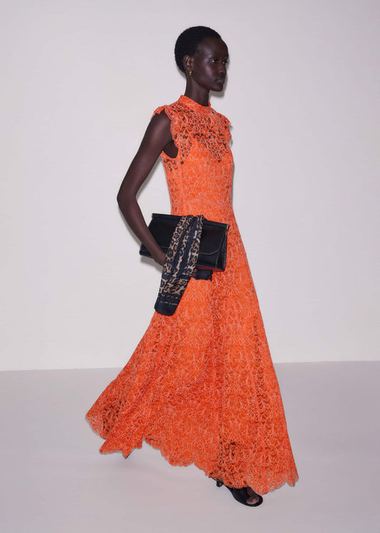 ME+EM Orange Two Tone Full Length Dress