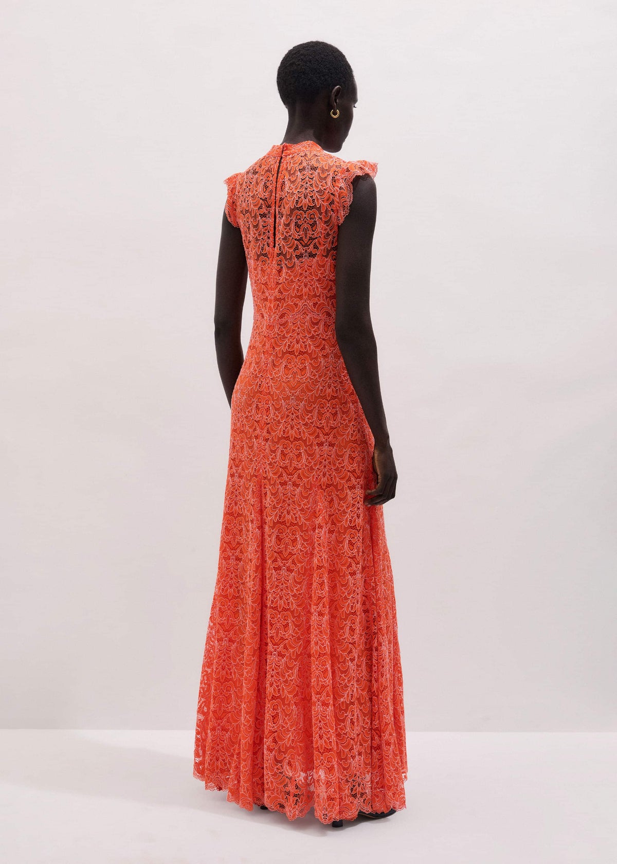 ME+EM Orange Two Tone Full Length Dress