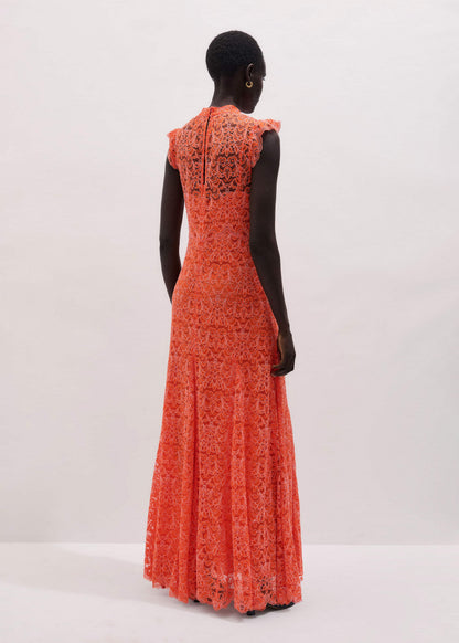 ME+EM Orange Two Tone Full Length Dress
