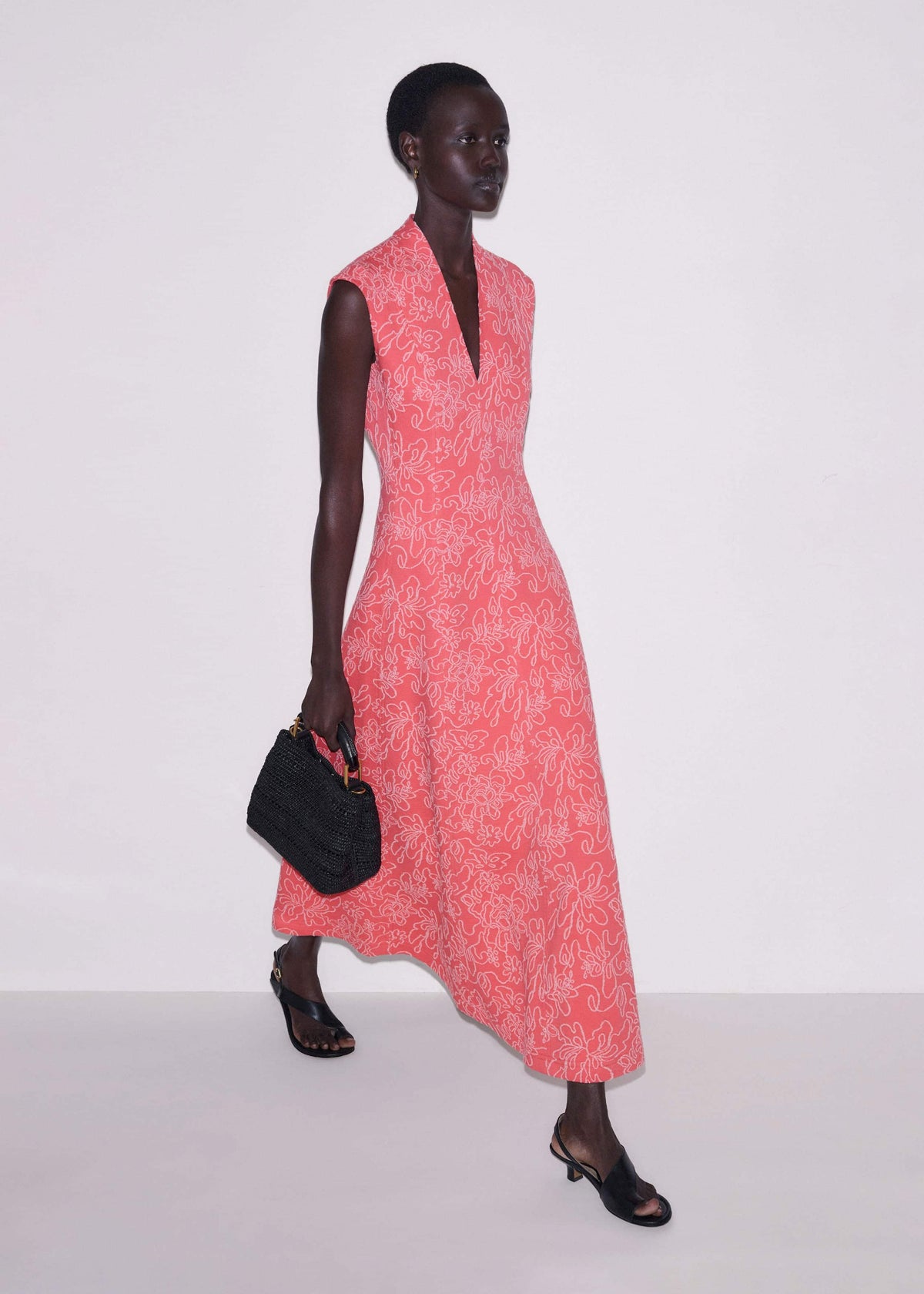 ME+EM Pink Panelled Fit + Flare Maxi Dress | ME+ME