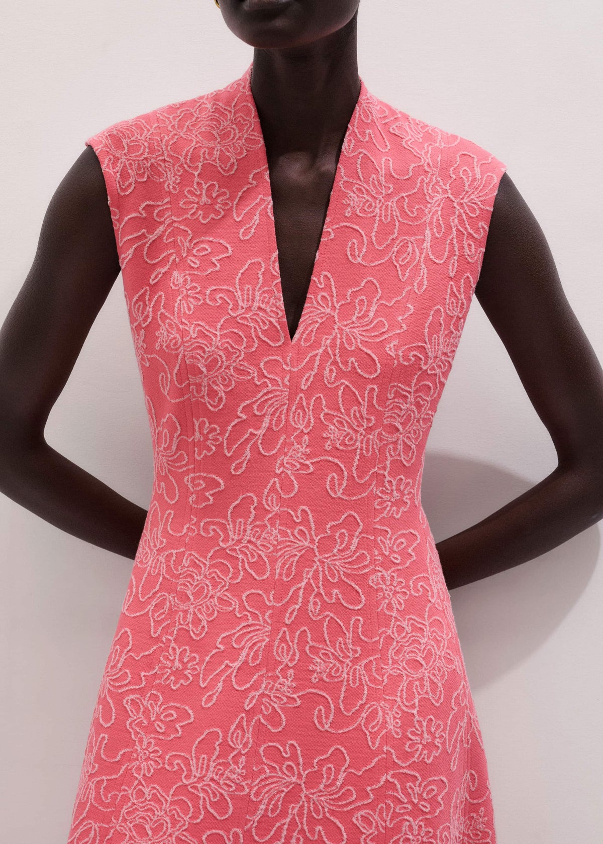 ME+EM Pink Panelled Fit + Flare Maxi Dress | ME+ME