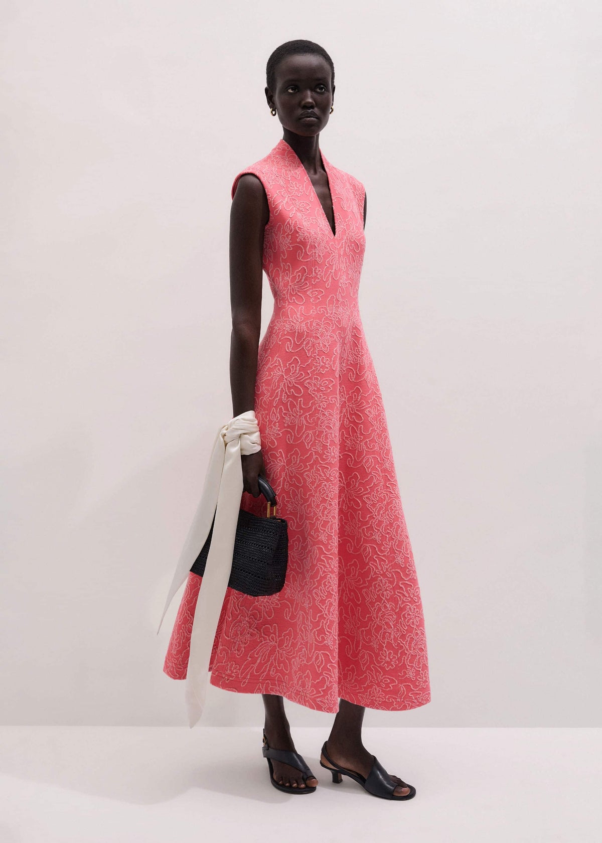 ME+EM Pink Panelled Fit + Flare Maxi Dress | ME+ME