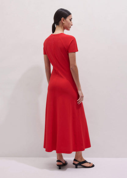 ME+EM Red Raglan Sleeve Maxi Dress