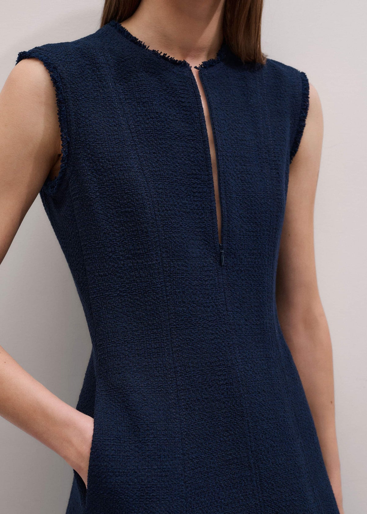 ME+EM Navy Desk-To-Dinner Fit + Flare Maxi Dress