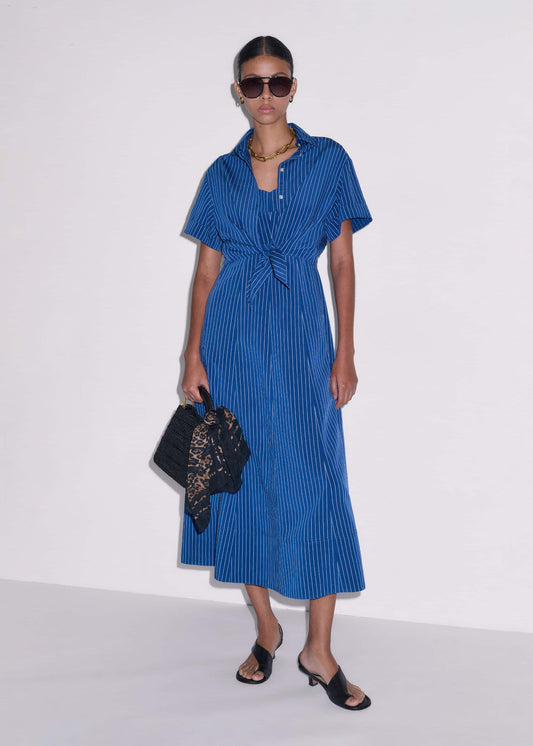 ME+EM Blue 2-In-1 Fit + Flare Maxi Dress