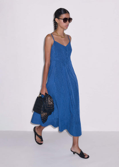 ME+EM Blue 2-In-1 Fit + Flare Maxi Dress